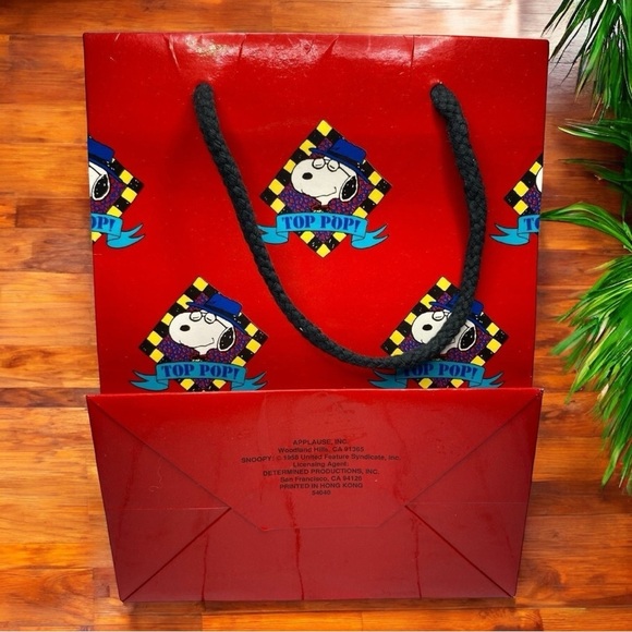 VINTAGE 1980s Snoopy “Top Pop!” Gift Bag by Applause, Inc. - Picture 2 of 7